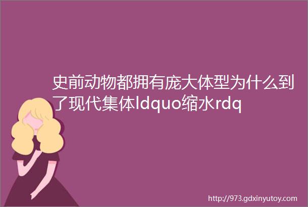 史前动物都拥有庞大体型为什么到了现代集体ldquo缩水rdquo了